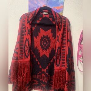 Jessica Red and Black Knit Pattern